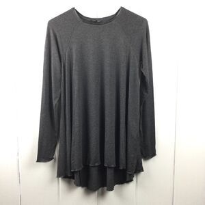 Zara Collection Gray Long Sleeve High Low Top M‎